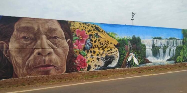 Guinness World Record Mural on the Posadas Waterfront